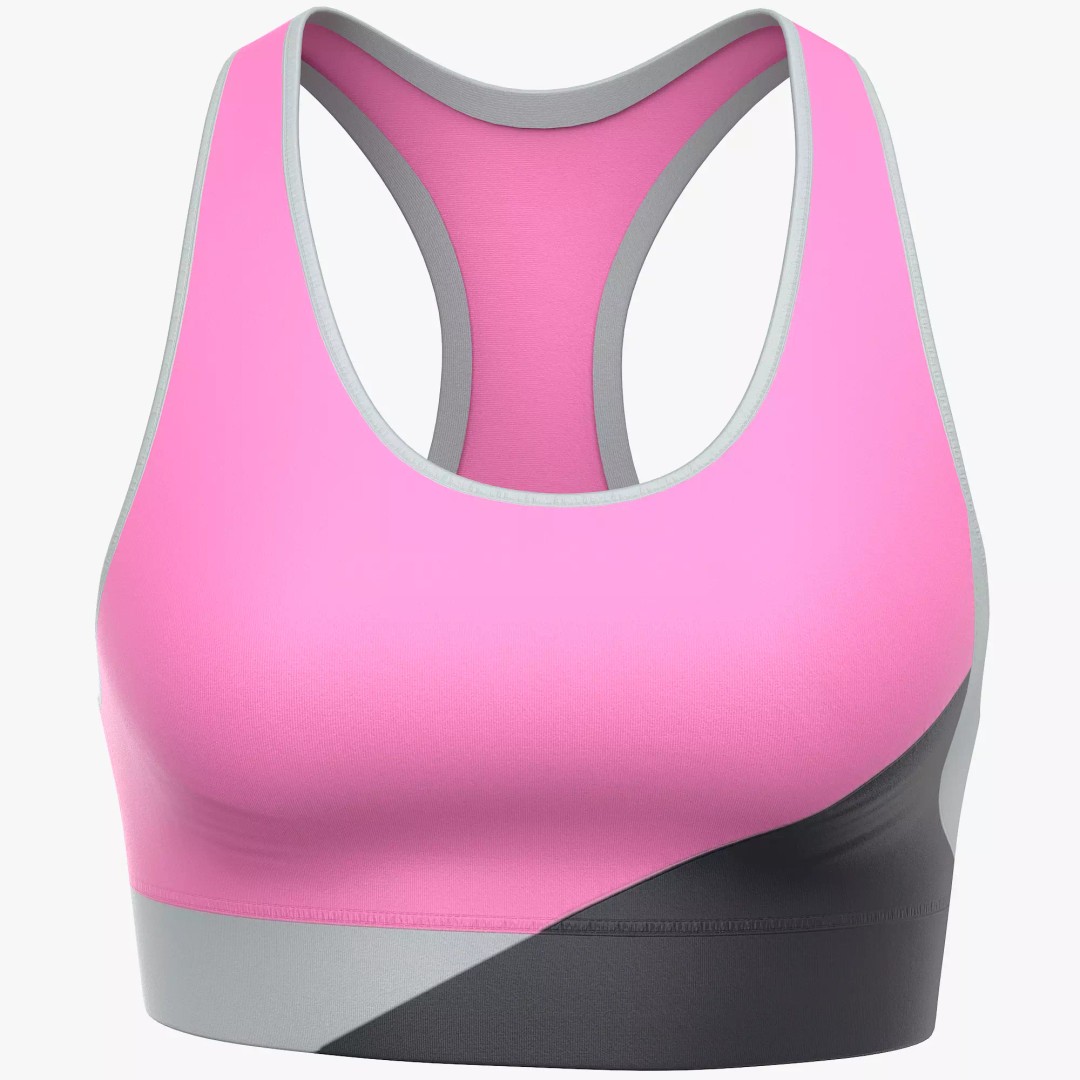Sport Bra 3D Model – Low Poly Clothing Asset, PBR Textures, FBX - View 4