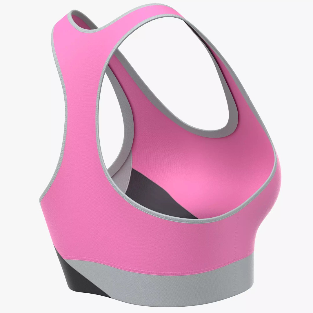 Sport Bra 3D Model – Low Poly Clothing Asset, PBR Textures, FBX - View 6