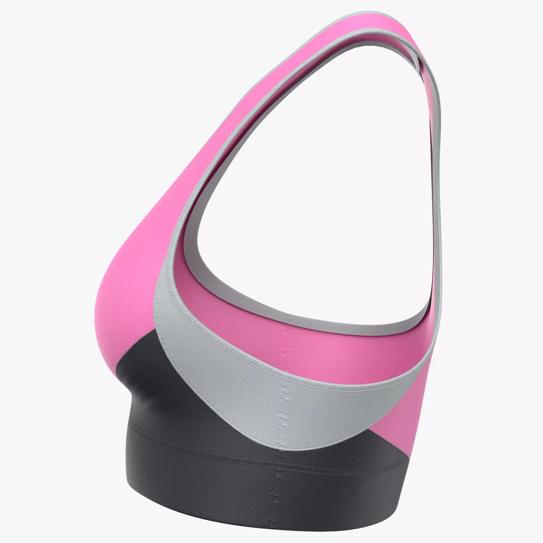 Sport Bra 3D Model – Low Poly Clothing Asset, PBR Textures, FBX - View 7