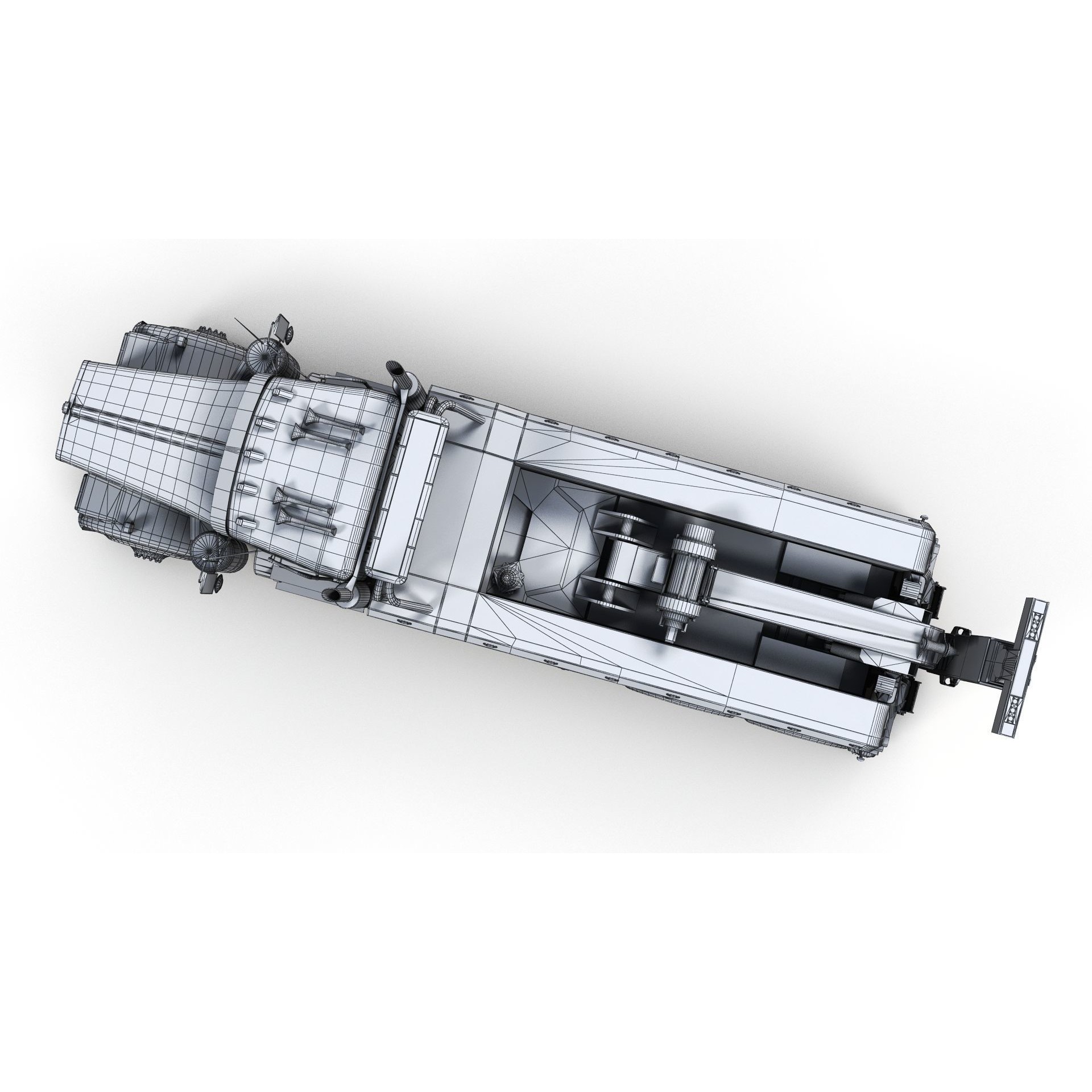 Kenworth W900 Wrecker - Low-Poly Game-Ready 3D Model - View 16