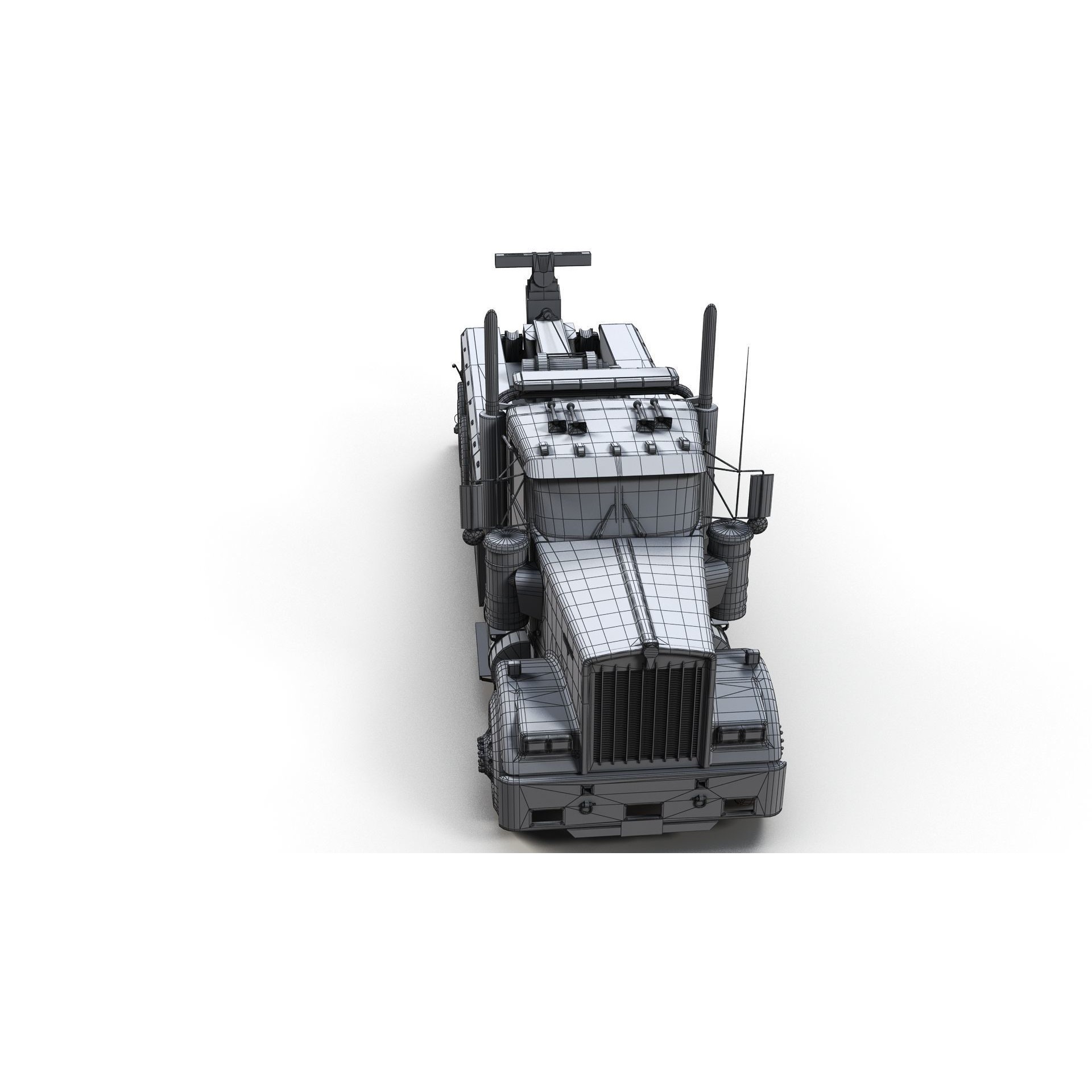 Kenworth W900 Wrecker - Low-Poly Game-Ready 3D Model - View 17