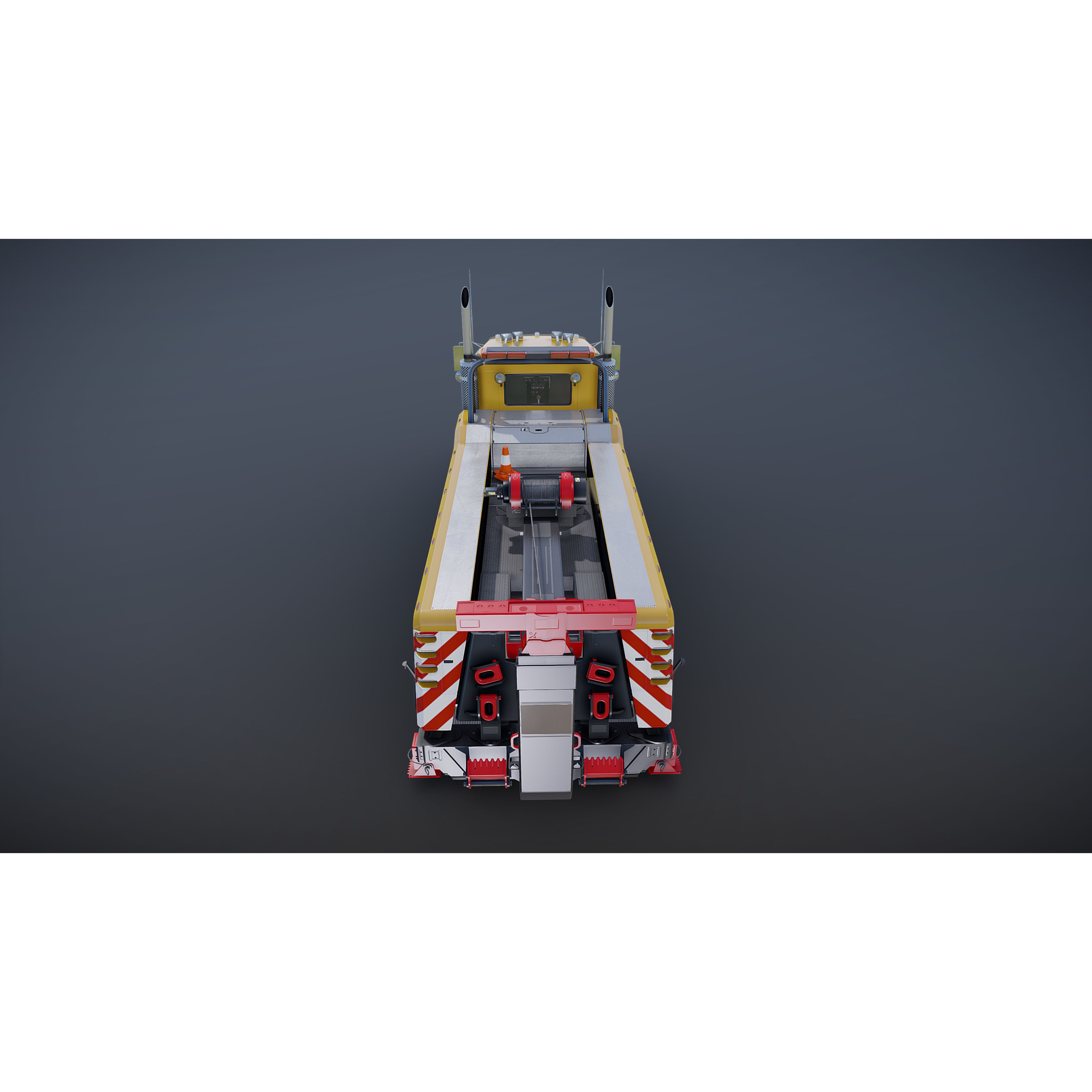 Kenworth W900 Wrecker - Low-Poly Game-Ready 3D Model - View 25