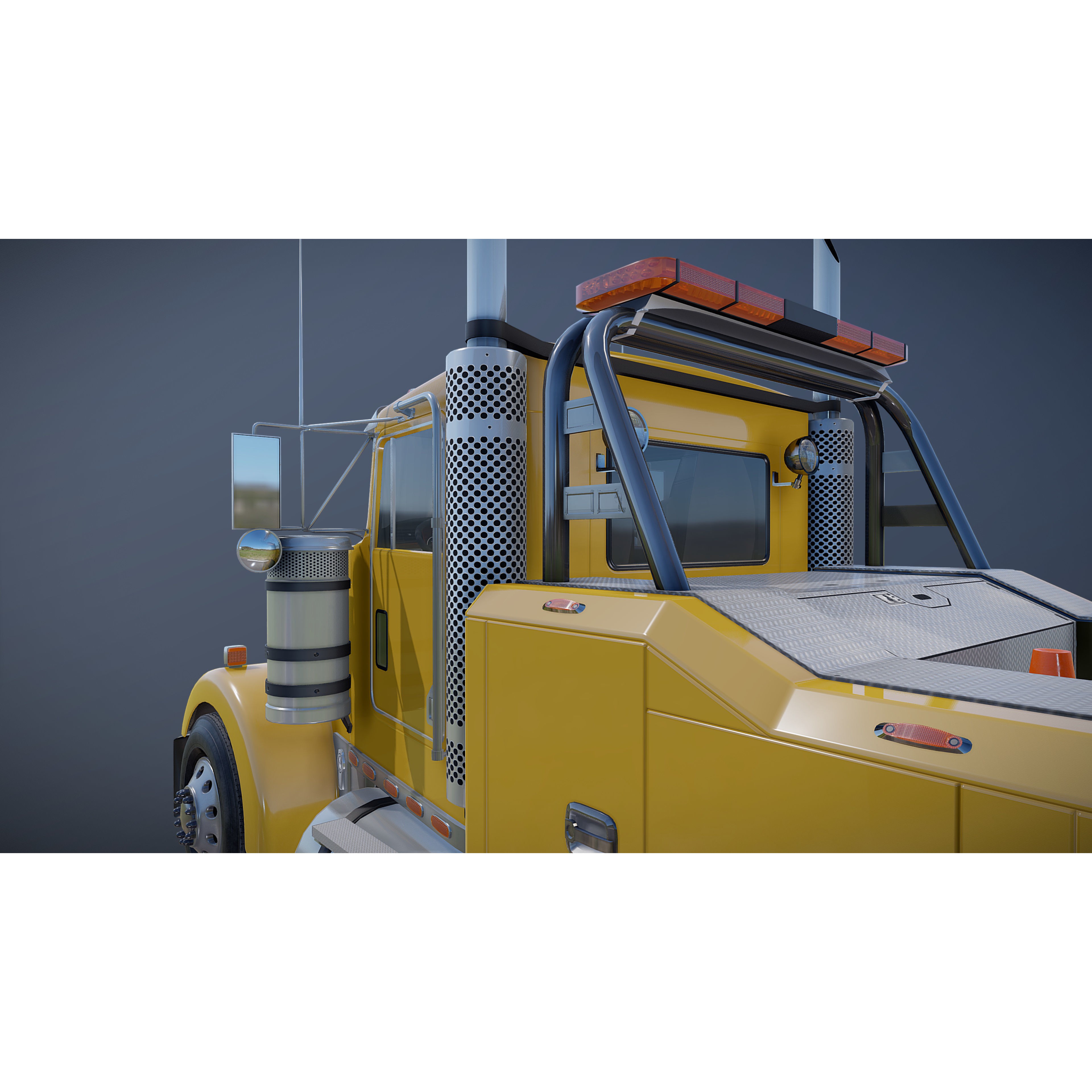 Kenworth W900 Wrecker - Low-Poly Game-Ready 3D Model - View 27