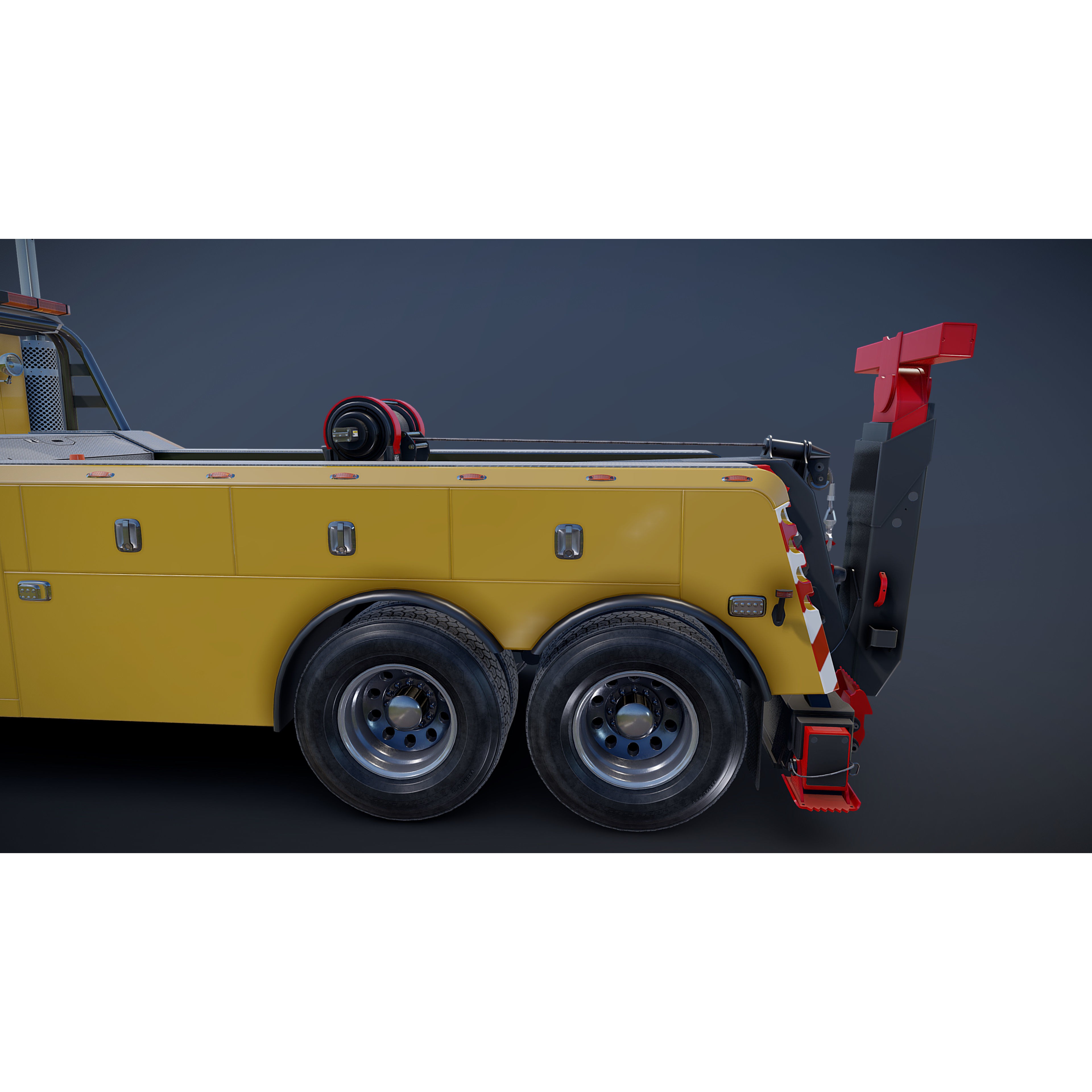 Kenworth W900 Wrecker - Low-Poly Game-Ready 3D Model - View 30