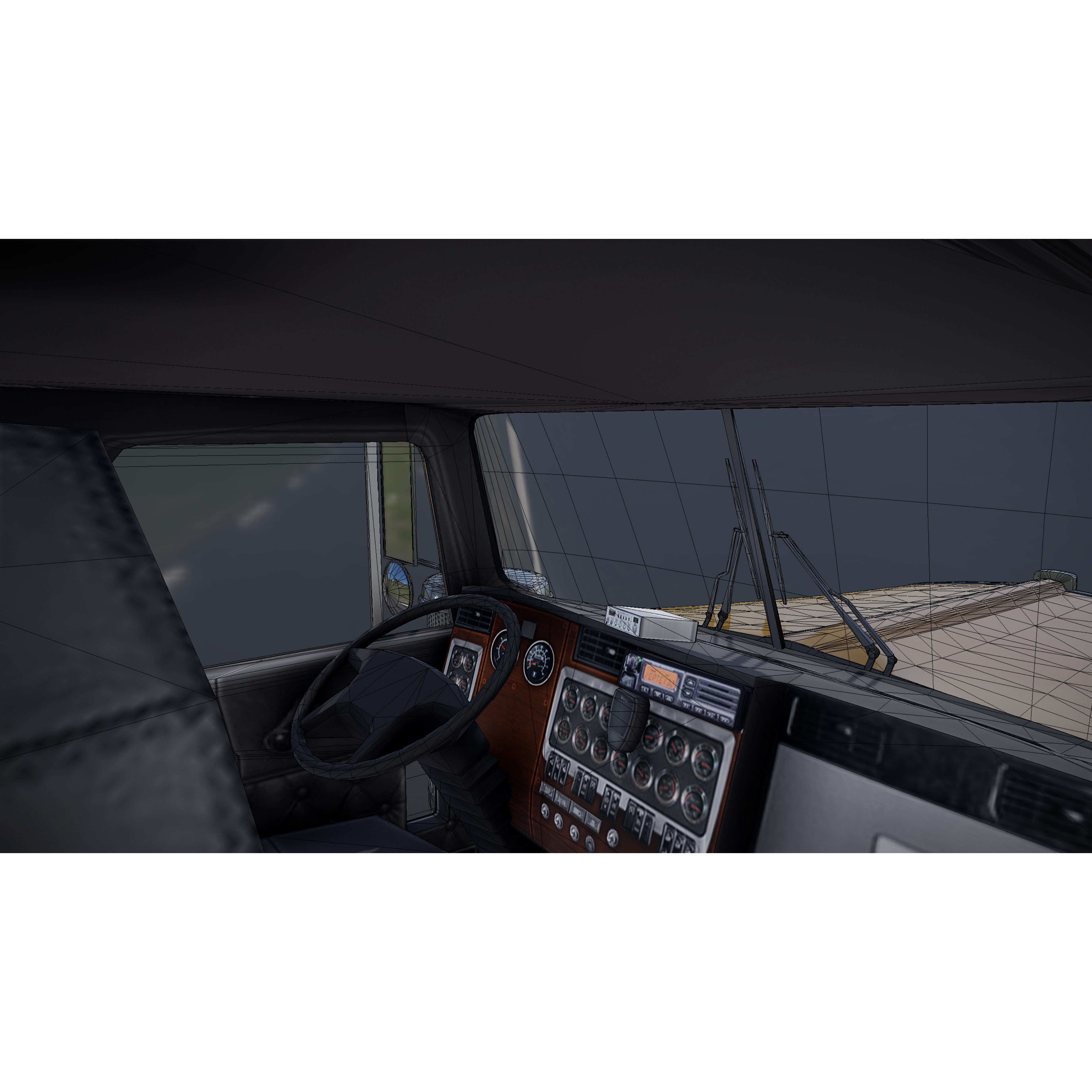 Kenworth W900 Wrecker - Low-Poly Game-Ready 3D Model - View 39