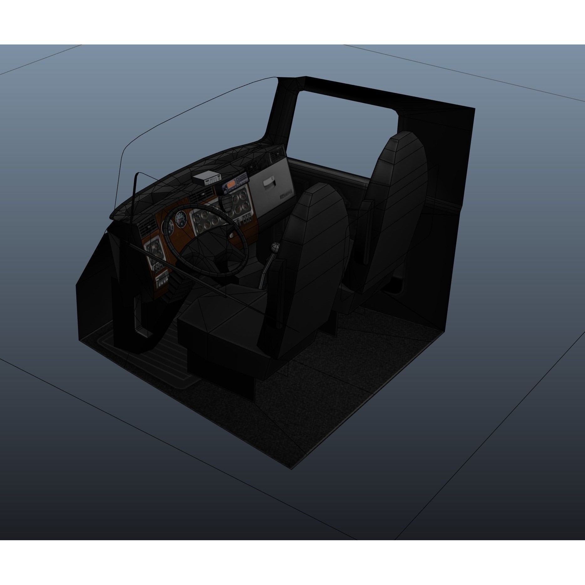 Kenworth W900 Wrecker - Low-Poly Game-Ready 3D Model - View 44