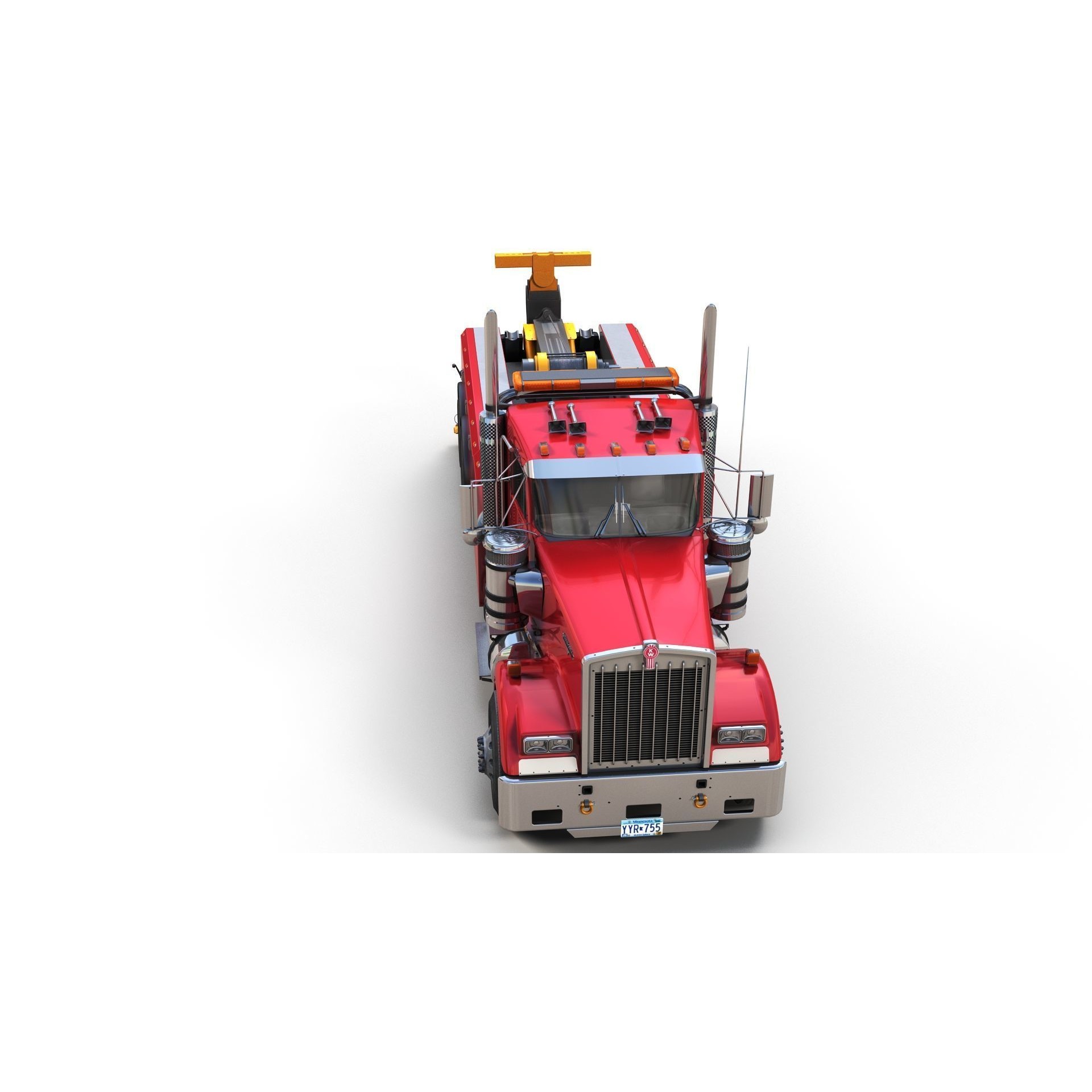 Kenworth W900 Wrecker - Low-Poly Game-Ready 3D Model - View 9