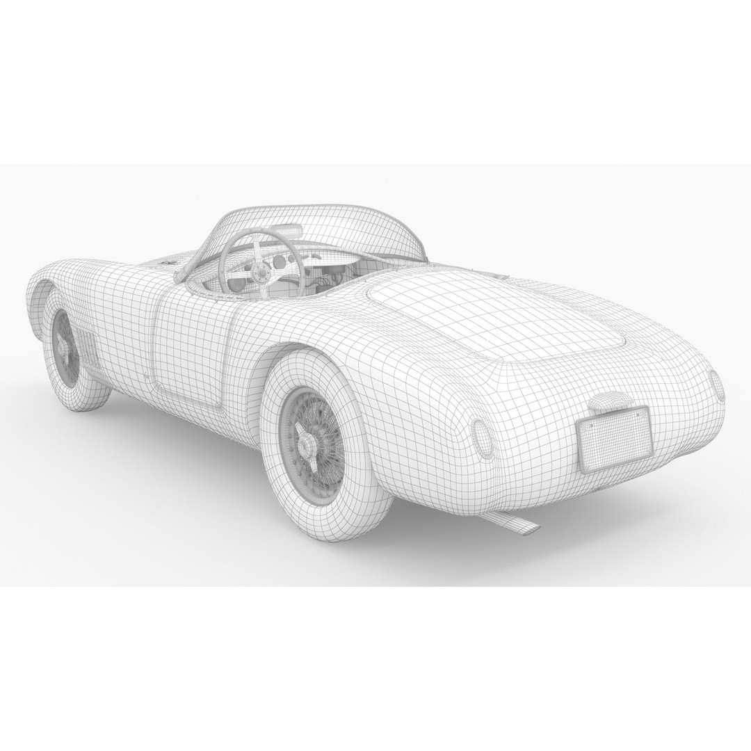 Osca Black Sports Car 3D Model – High Poly PBR Asset, FBX, Blender - View 10