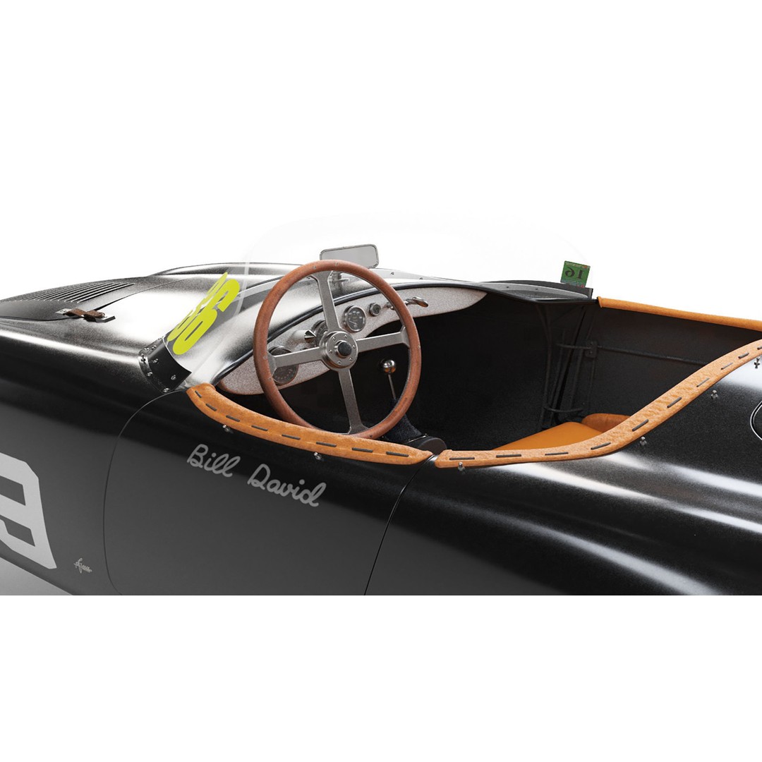 Osca Black Sports Car 3D Model – High Poly PBR Asset, FBX, Blender - View 11