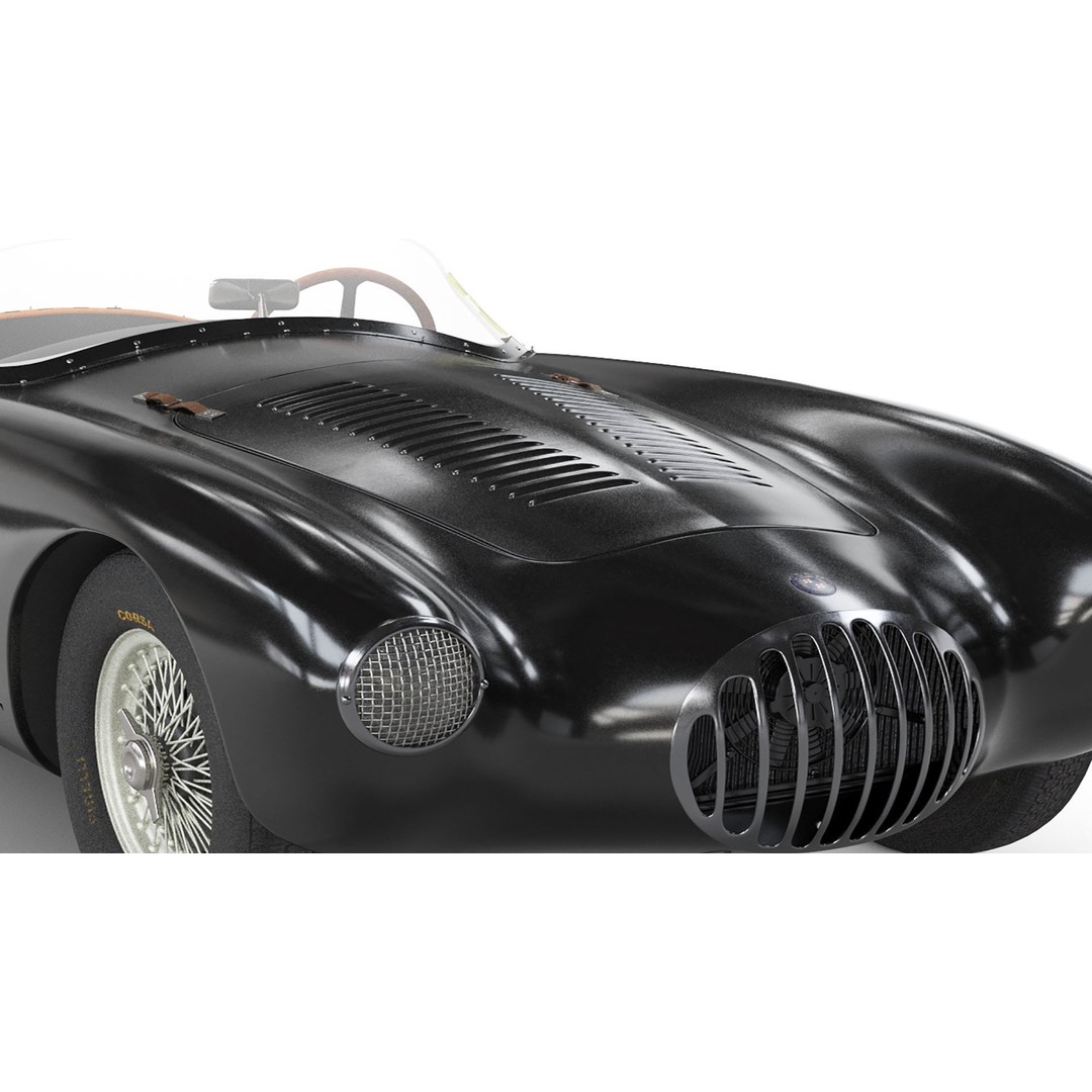 Osca Black Sports Car 3D Model – High Poly PBR Asset, FBX, Blender - View 13