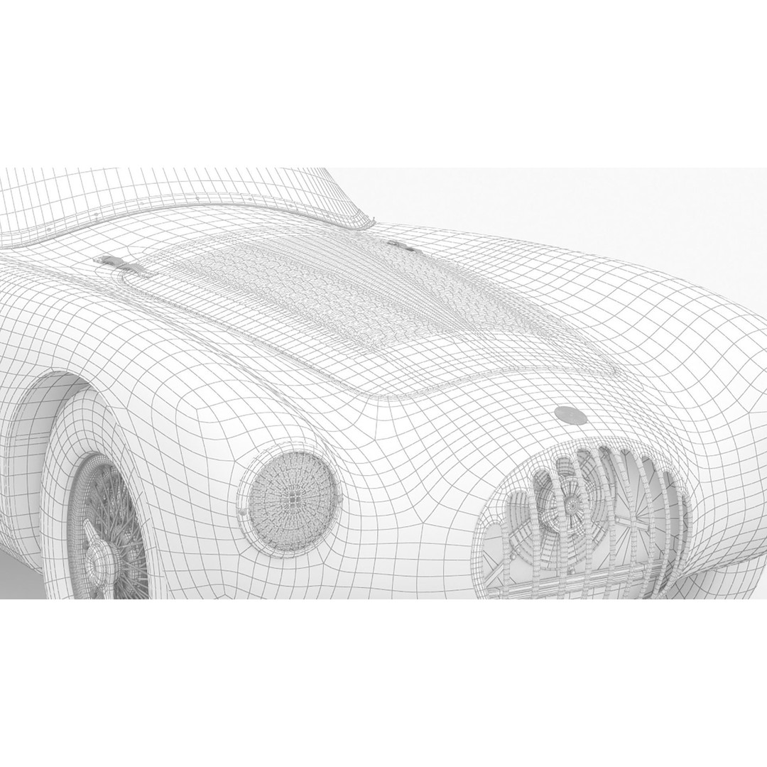 Osca Black Sports Car 3D Model – High Poly PBR Asset, FBX, Blender - View 14