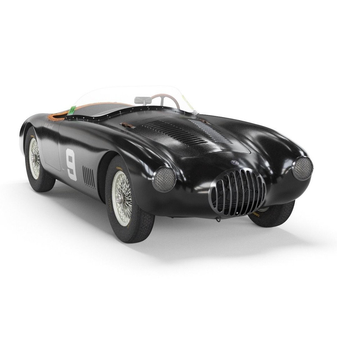 Osca Black Sports Car 3D Model – High Poly PBR Asset, FBX, Blender - View 22