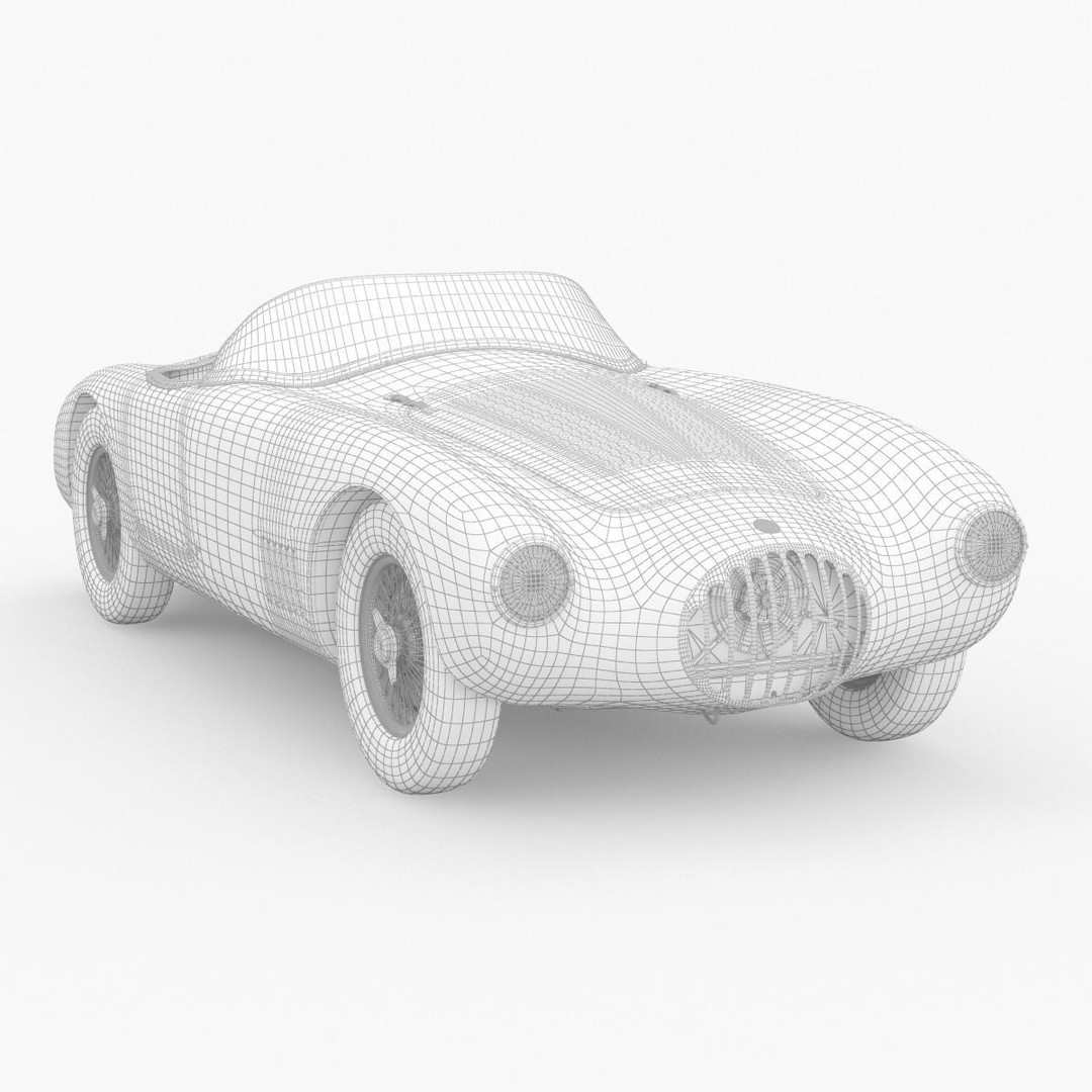 Osca Black Sports Car 3D Model – High Poly PBR Asset, FBX, Blender - View 23