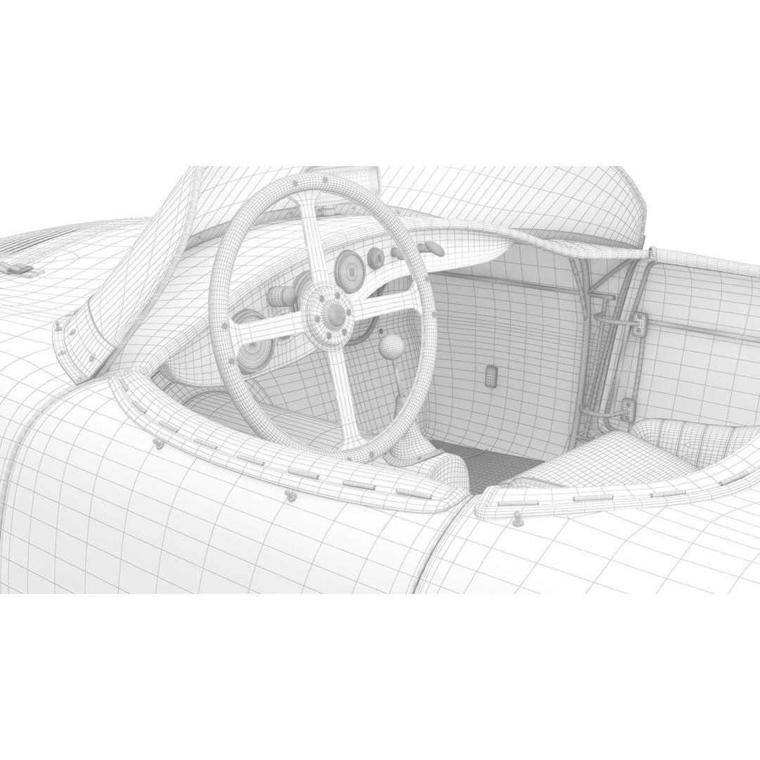 Osca Black Sports Car 3D Model – High Poly PBR Asset, FBX, Blender - View 25