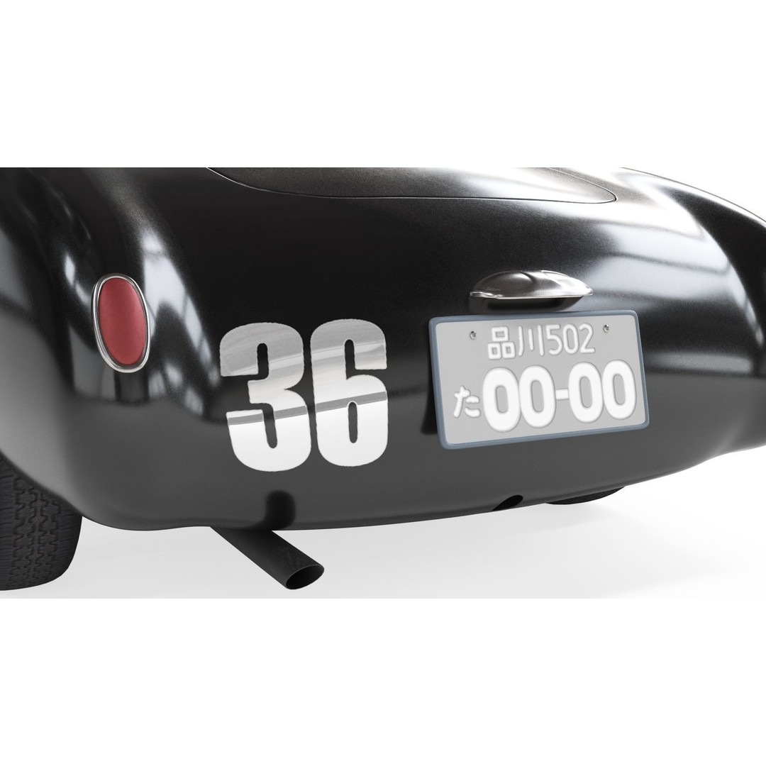 Osca Black Sports Car 3D Model – High Poly PBR Asset, FBX, Blender - View 28
