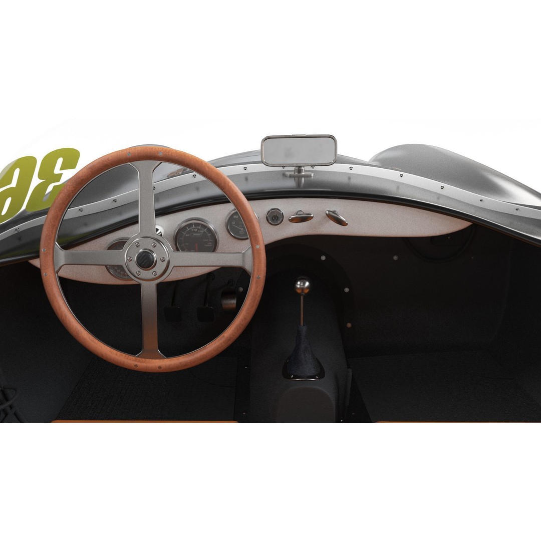 Osca Black Sports Car 3D Model – High Poly PBR Asset, FBX, Blender - View 32