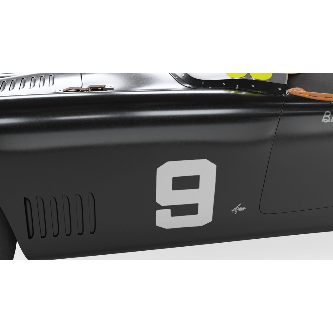 Osca Black Sports Car 3D Model – High Poly PBR Asset, FBX, Blender - View 34