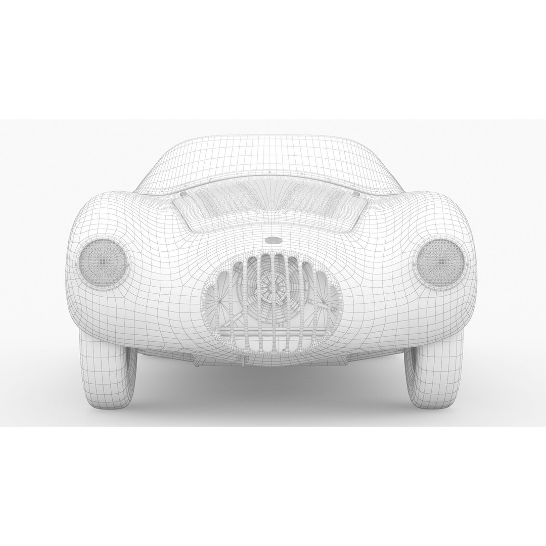 Osca Black Sports Car 3D Model – High Poly PBR Asset, FBX, Blender - View 8