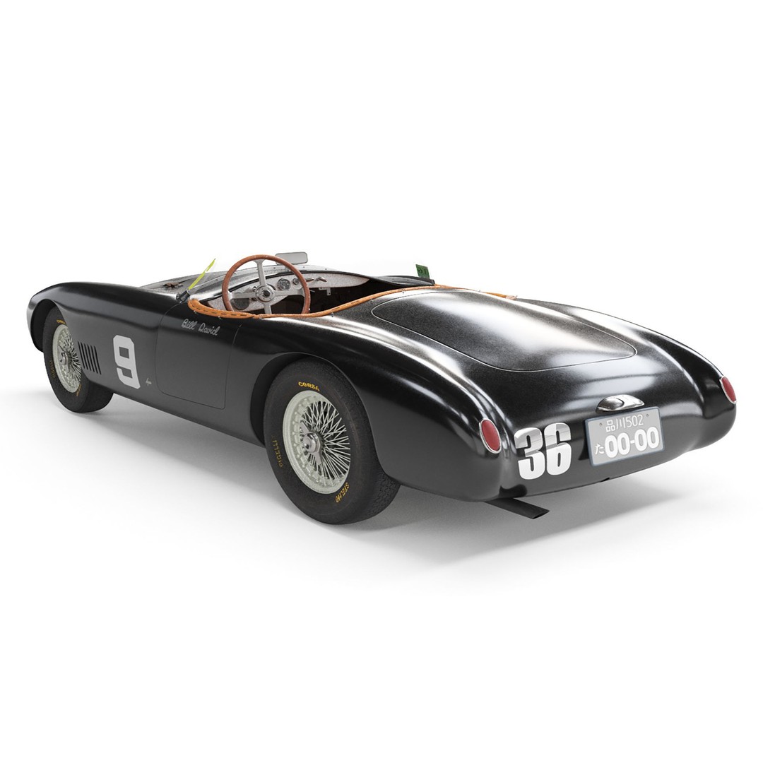 Osca Black Sports Car 3D Model – High Poly PBR Asset, FBX, Blender - View 9
