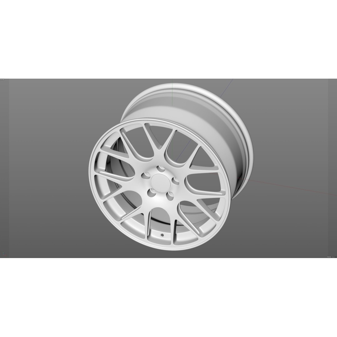 BBS CH-R 3D Model – Low Poly Vehicle Wheel, FBX, OBJ, Blender - View 16