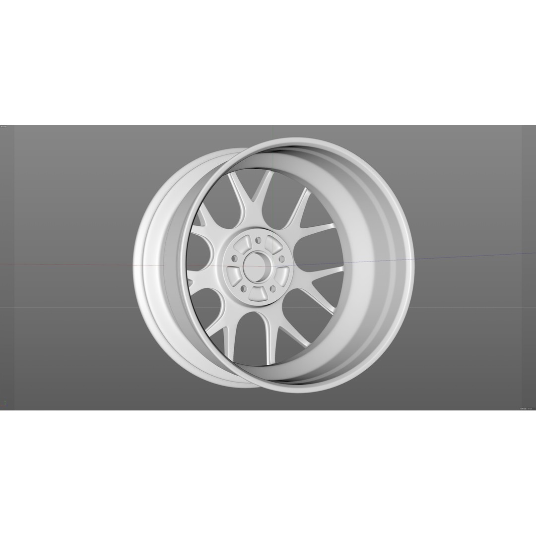 BBS CH-R 3D Model – Low Poly Vehicle Wheel, FBX, OBJ, Blender - View 17