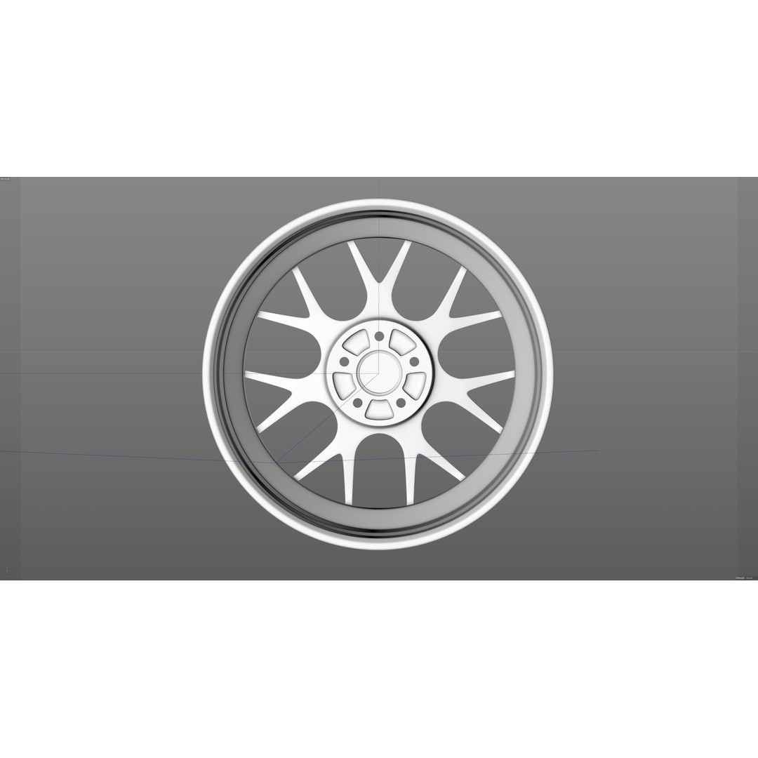BBS CH-R 3D Model – Low Poly Vehicle Wheel, FBX, OBJ, Blender - View 18