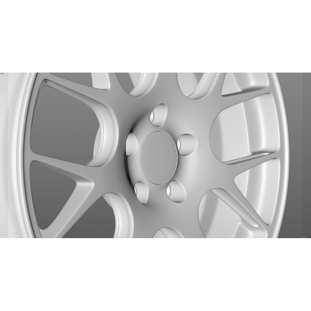 BBS CH-R 3D Model – Low Poly Vehicle Wheel, FBX, OBJ, Blender - View 22