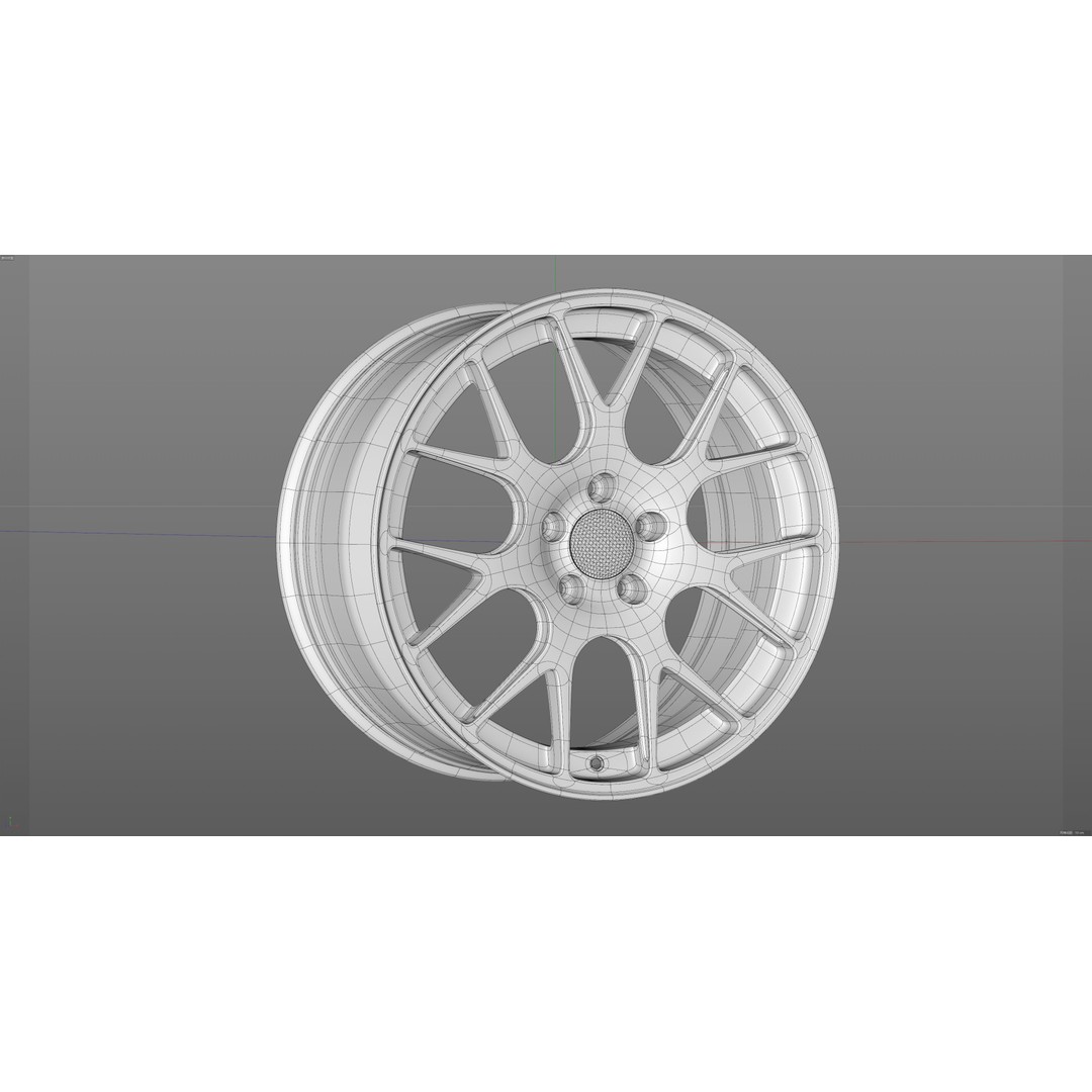 BBS CH-R 3D Model – Low Poly Vehicle Wheel, FBX, OBJ, Blender - View 25