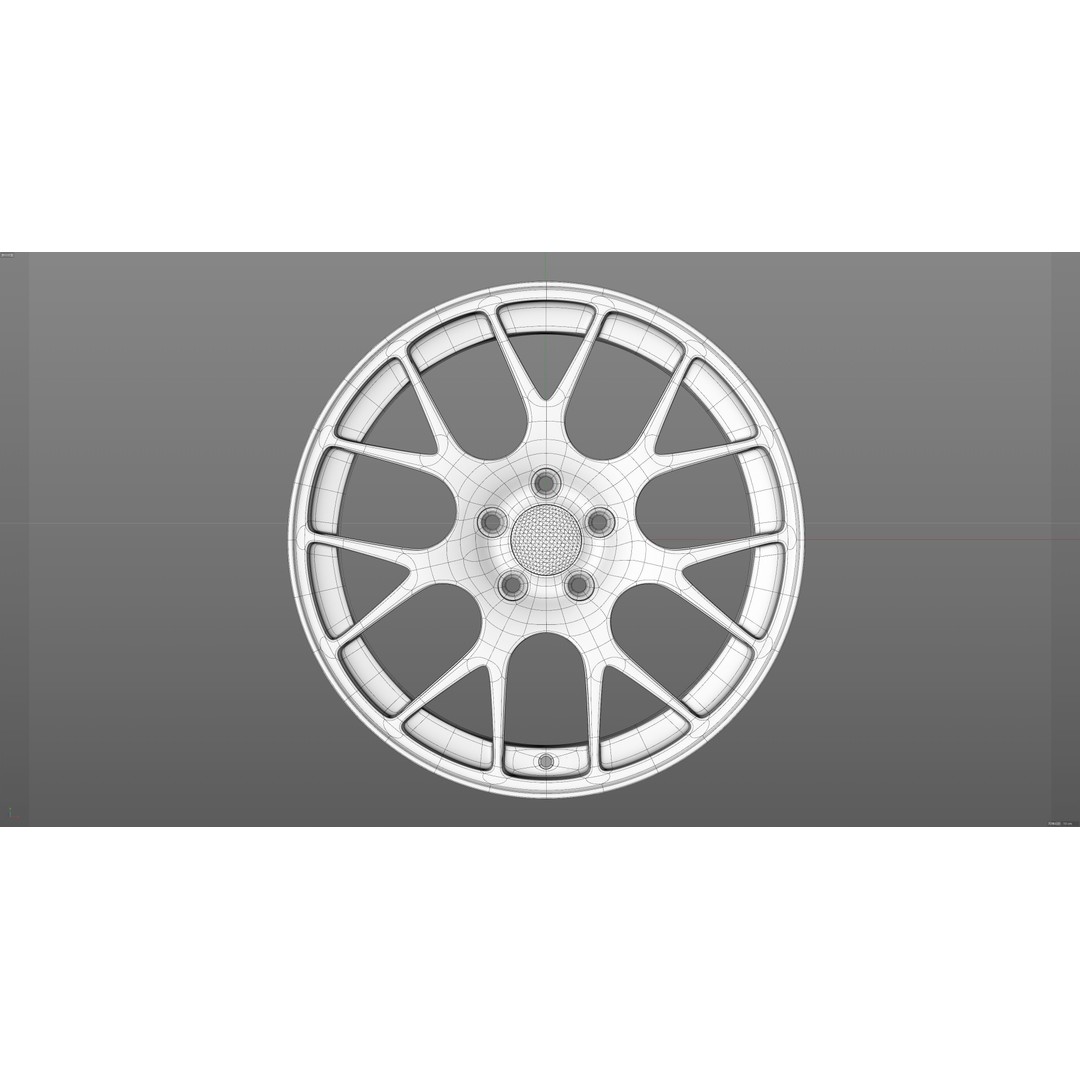 BBS CH-R 3D Model – Low Poly Vehicle Wheel, FBX, OBJ, Blender - View 26