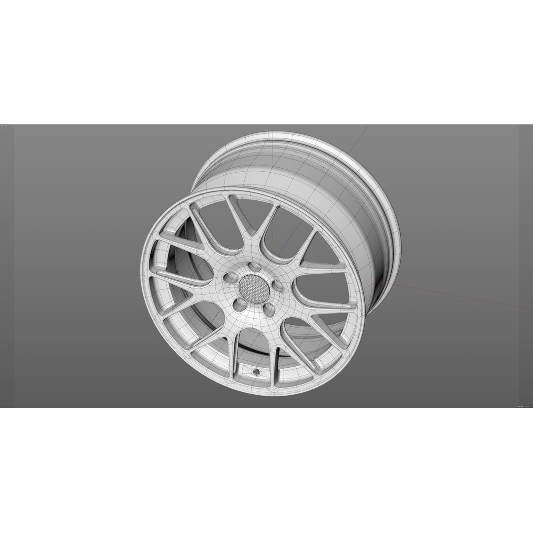 BBS CH-R 3D Model – Low Poly Vehicle Wheel, FBX, OBJ, Blender - View 27