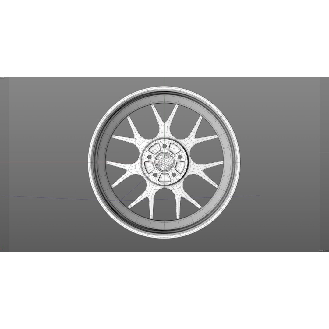 BBS CH-R 3D Model – Low Poly Vehicle Wheel, FBX, OBJ, Blender - View 29
