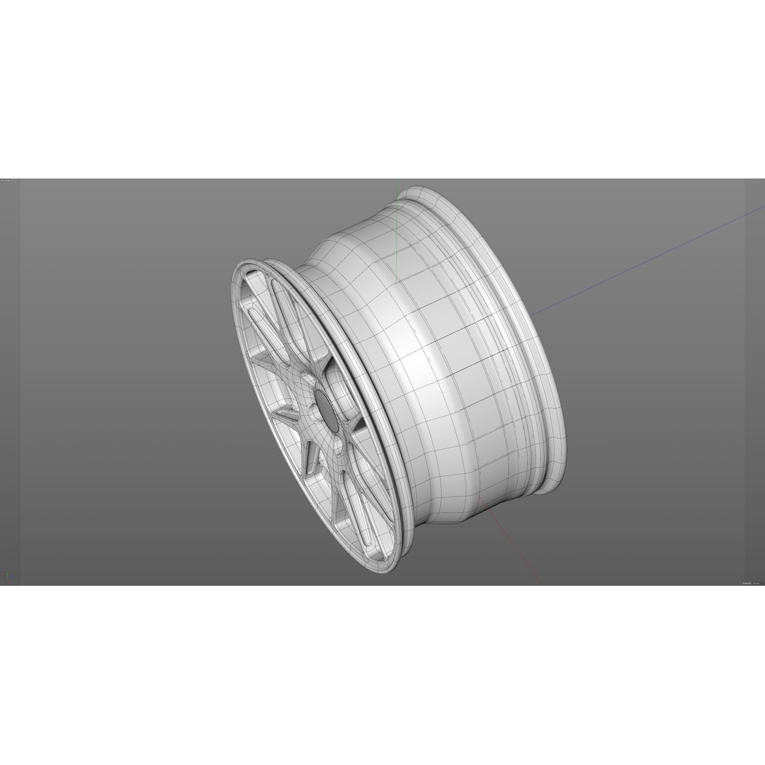 BBS CH-R 3D Model – Low Poly Vehicle Wheel, FBX, OBJ, Blender - View 30