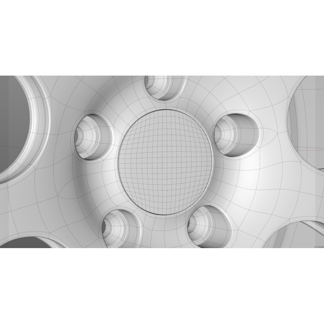 BBS CH-R 3D Model – Low Poly Vehicle Wheel, FBX, OBJ, Blender - View 32