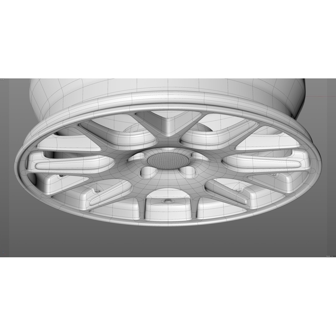 BBS CH-R 3D Model – Low Poly Vehicle Wheel, FBX, OBJ, Blender - View 34