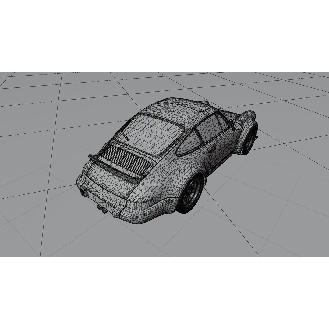 Porsche 964 Racing 3D Model – Low Poly Game Asset, FBX, Blender