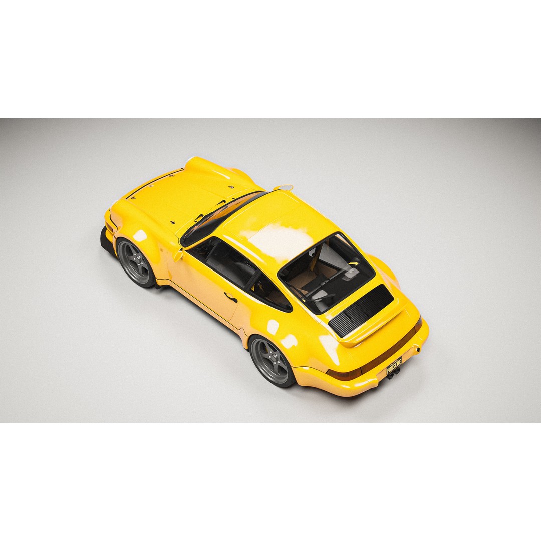 Porsche 964 Racing 3D Model – Low Poly Game Asset, FBX, Blender - View 12
