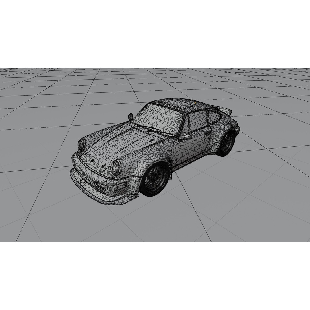 Porsche 964 Racing 3D Model – Low Poly Game Asset, FBX, Blender - View 16