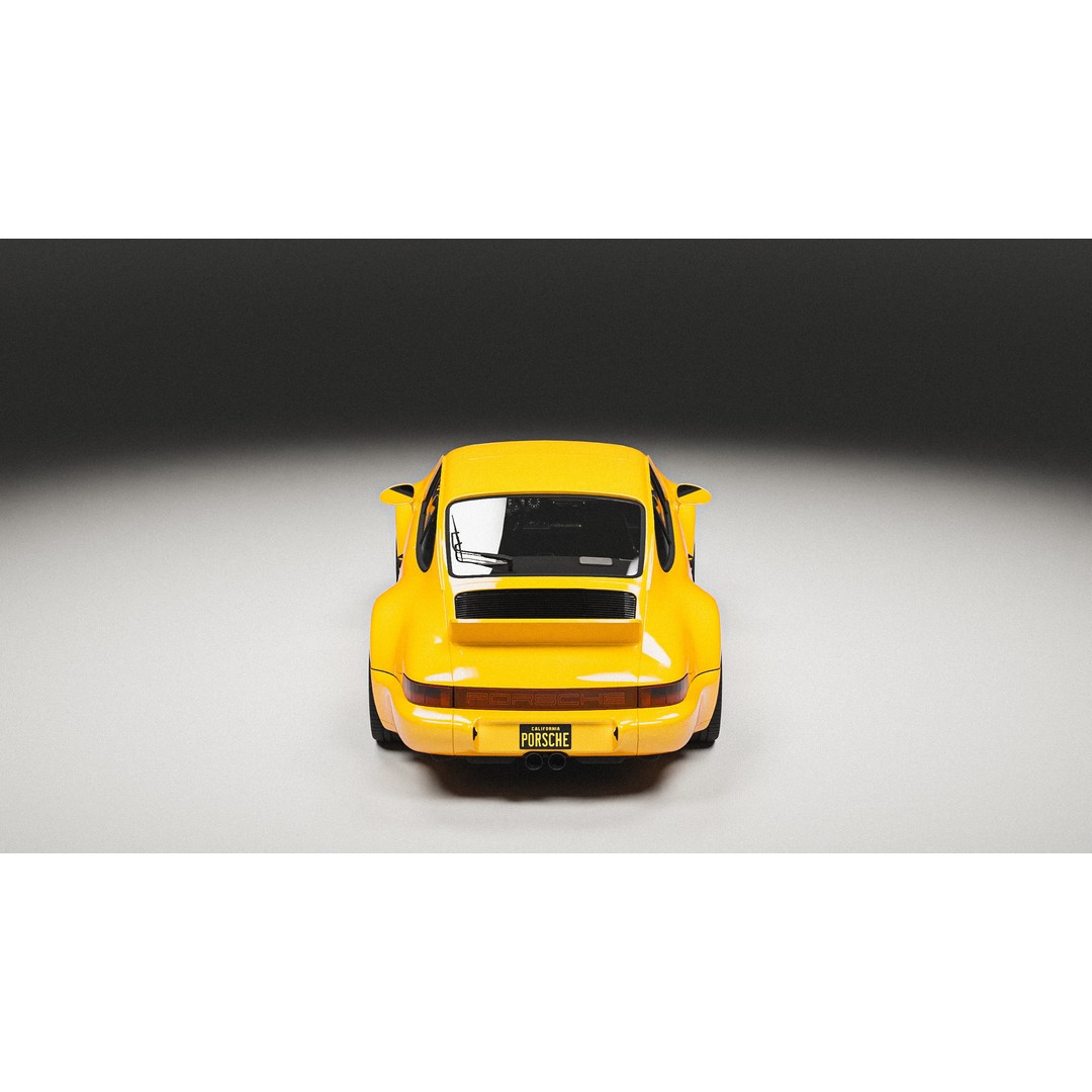 Porsche 964 Racing 3D Model – Low Poly Game Asset, FBX, Blender - View 9