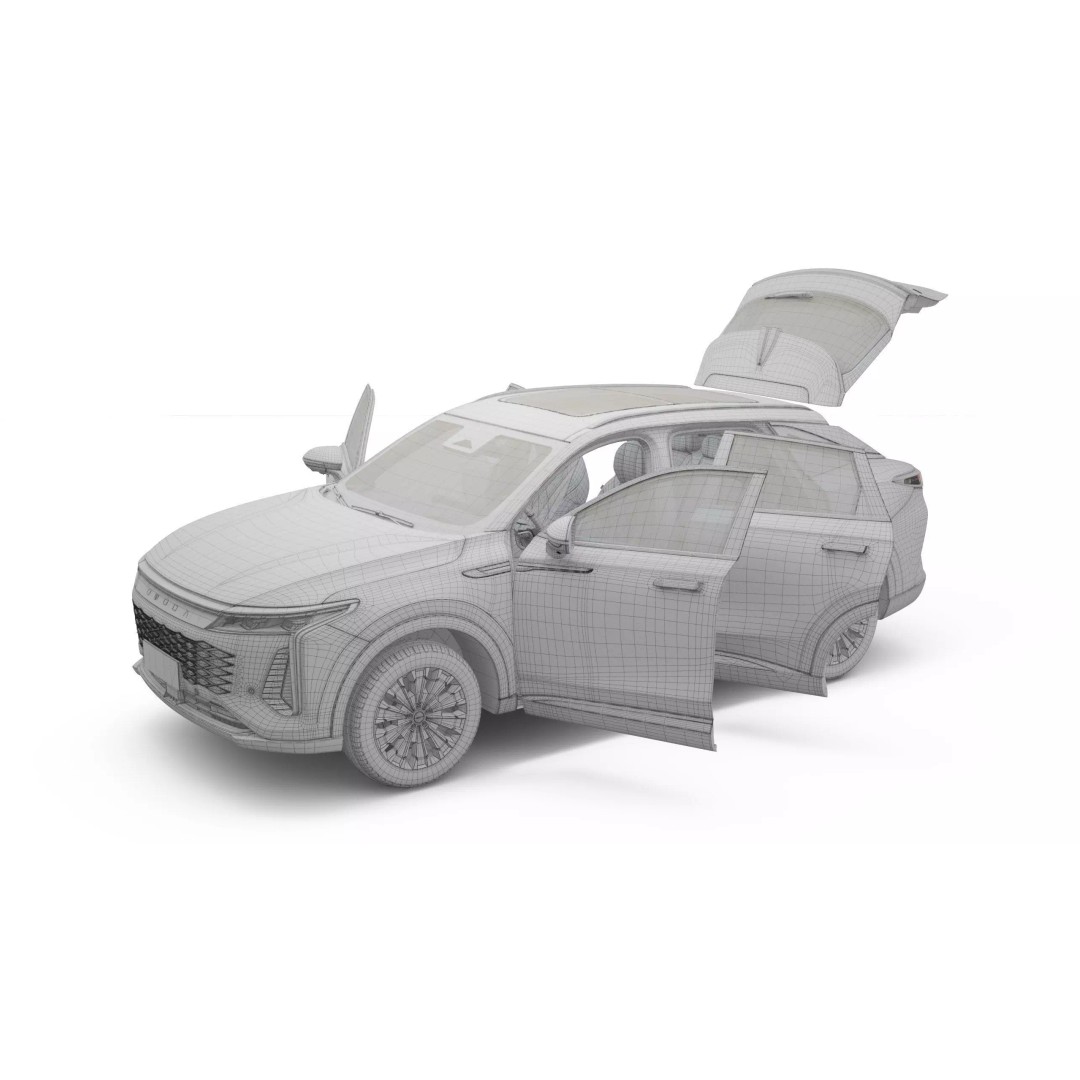 2025 Chery Omoda C9 3D Model – High Poly SUV with Interior, FBX, Blender - View 22