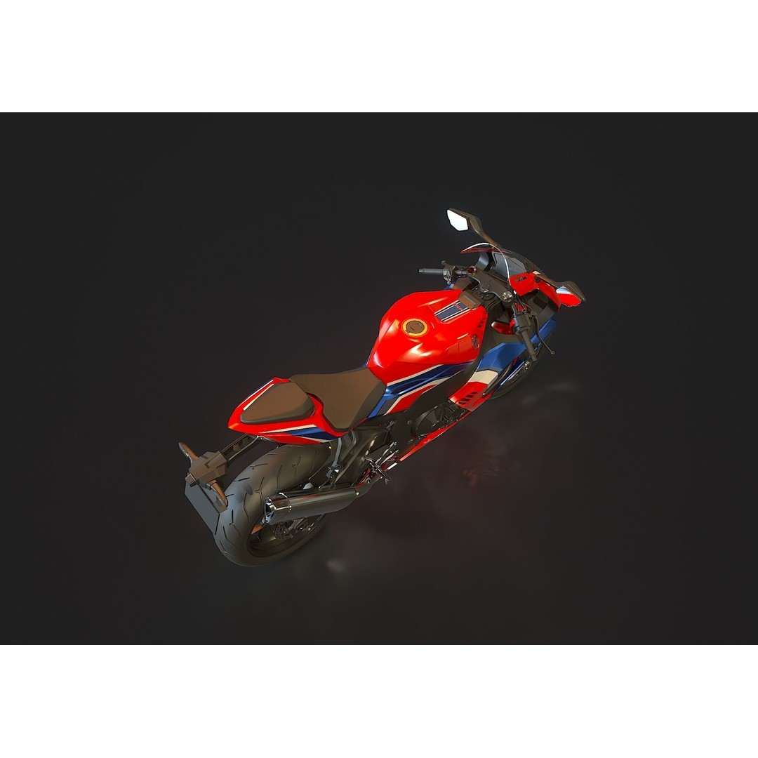 Honda CBR 1000 RR 2020 3D Model – Realistic Motorcycle Base Mesh - View 4