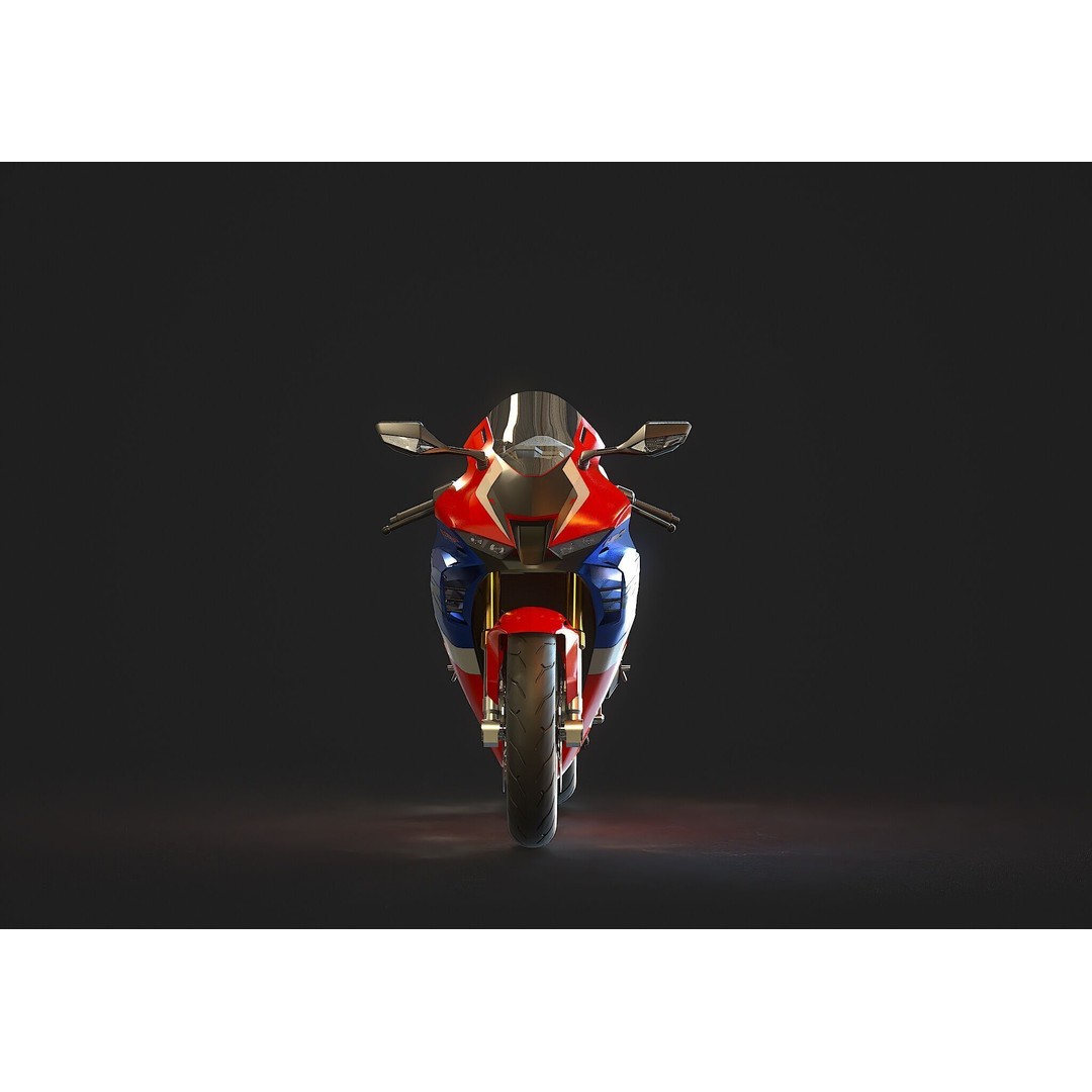 Honda CBR 1000 RR 2020 3D Model – Realistic Motorcycle Base Mesh - View 6