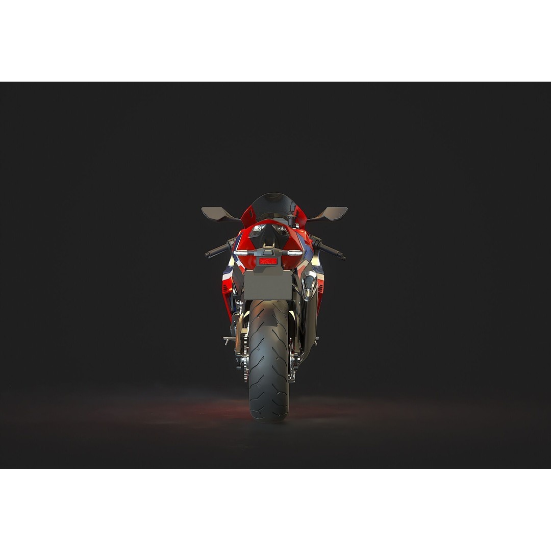 Honda CBR 1000 RR 2020 3D Model – Realistic Motorcycle Base Mesh - View 7