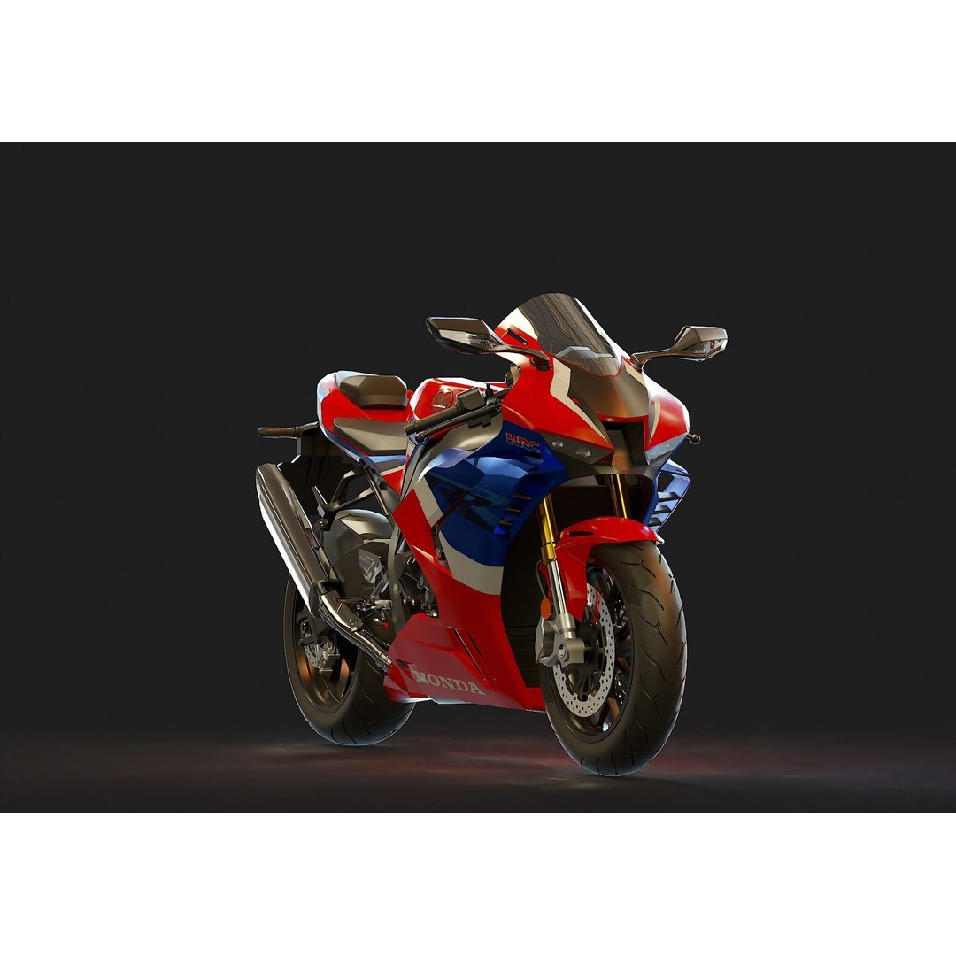 Honda CBR 1000 RR 2020 3D Model – Realistic Motorcycle Base Mesh - View 8