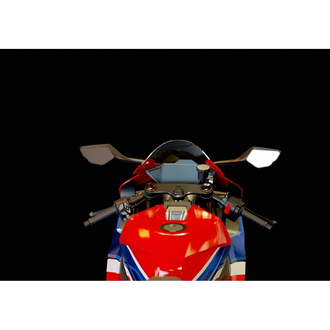 Honda CBR 1000 RR 2020 3D Model – Realistic Motorcycle Base Mesh - View 9
