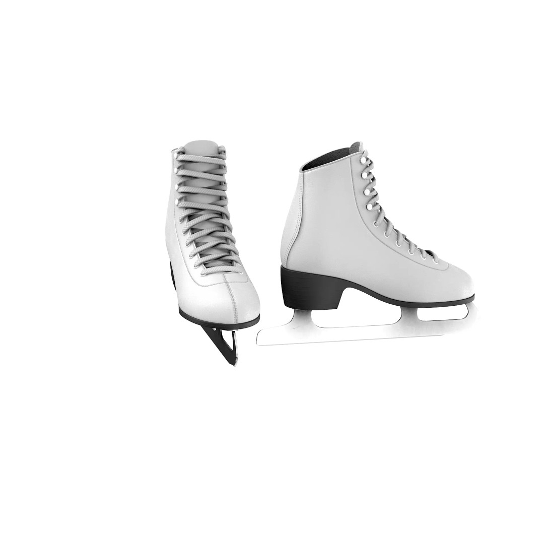 Ice Skates 3D Model – Low Poly PBR Asset for Games, FBX, OBJ