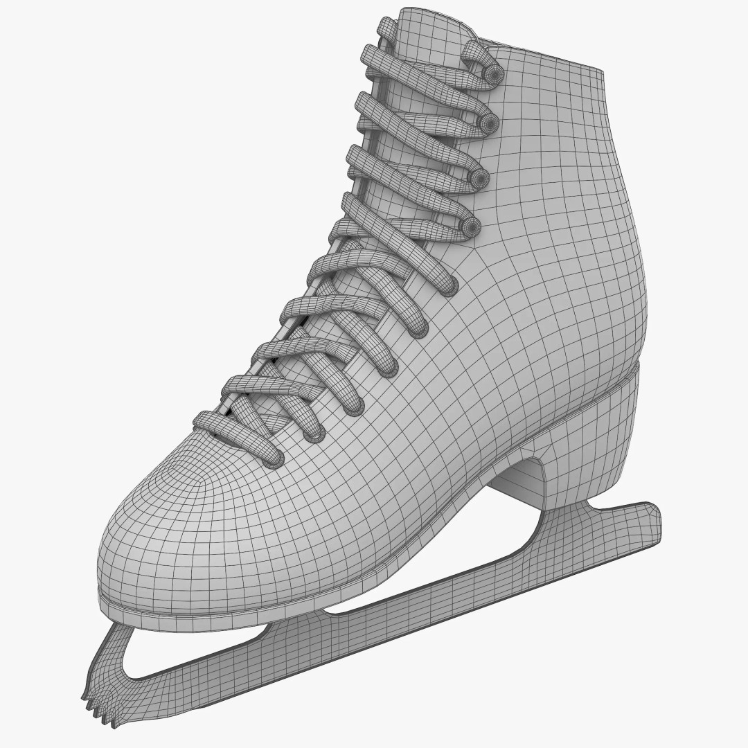 Ice Skates 3D Model – Low Poly PBR Asset for Games, FBX, OBJ - View 10