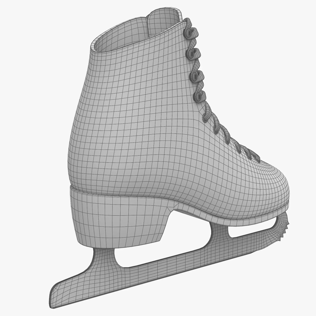 Ice Skates 3D Model – Low Poly PBR Asset for Games, FBX, OBJ - View 11