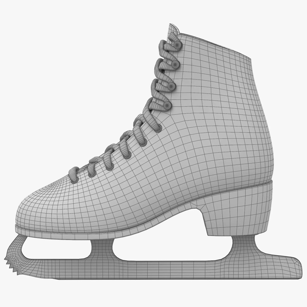 Ice Skates 3D Model – Low Poly PBR Asset for Games, FBX, OBJ - View 12