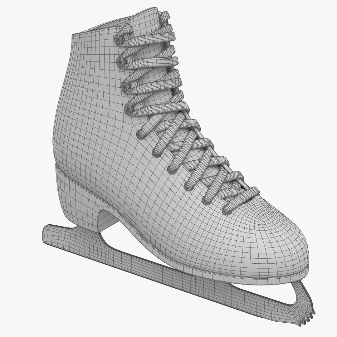 Ice Skates 3D Model – Low Poly PBR Asset for Games, FBX, OBJ - View 13
