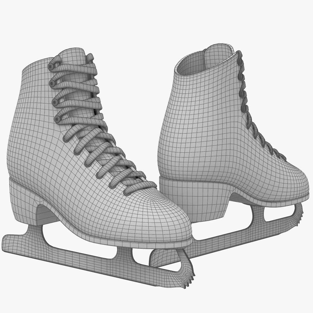 Ice Skates 3D Model – Low Poly PBR Asset for Games, FBX, OBJ - View 14
